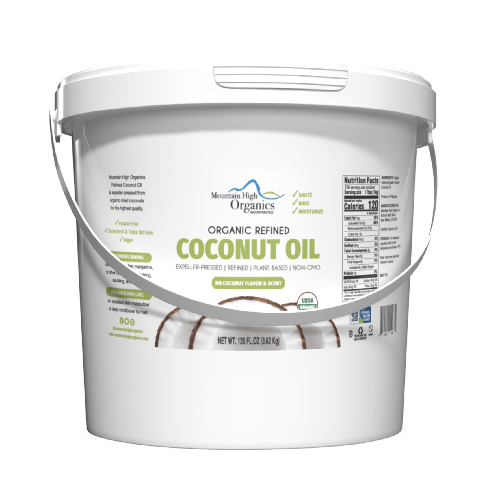 Organic Coconut Oil Refined Mountain High Organics