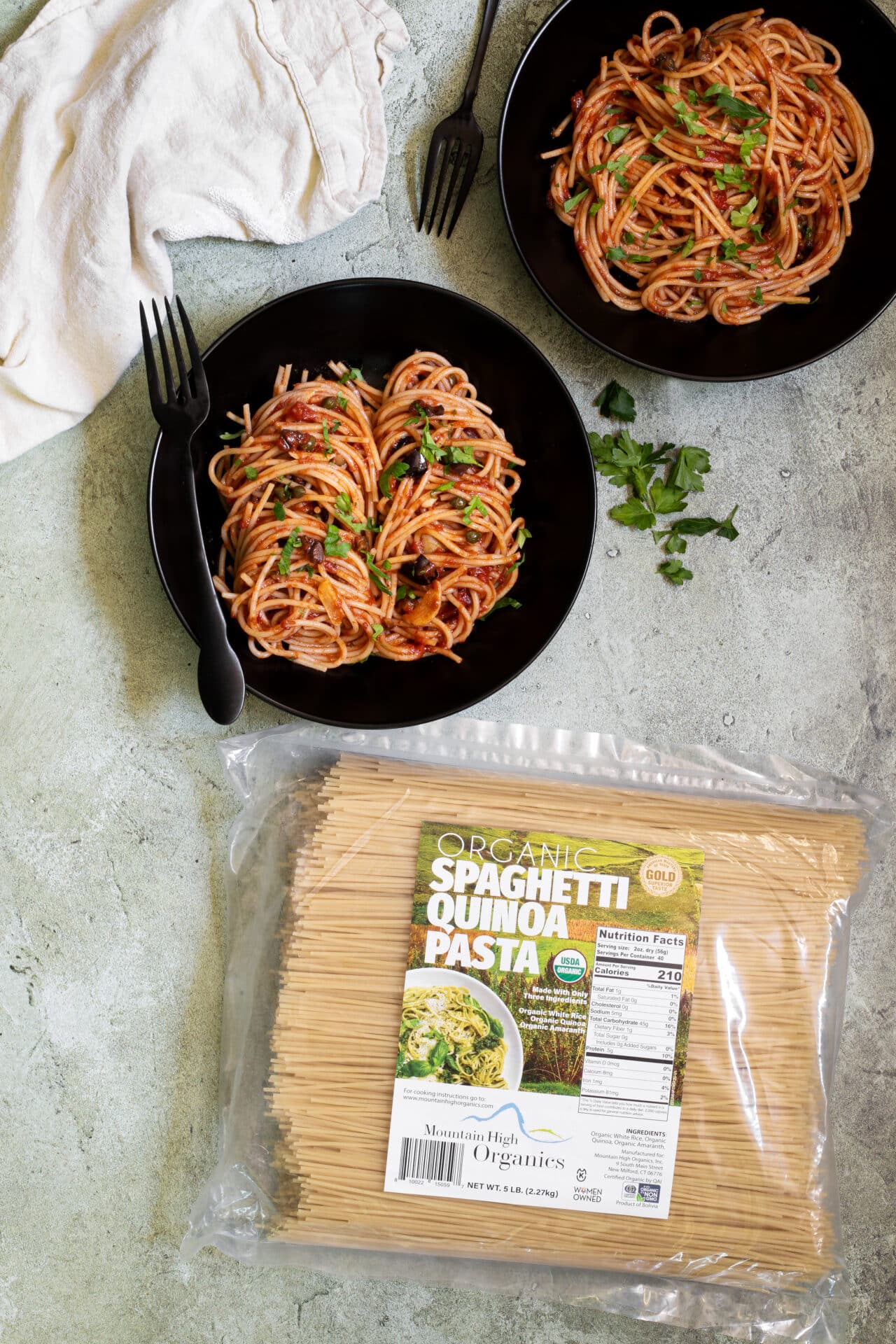 Mountain High Organics Gluten-Free Pasta Puttanesca Recipe